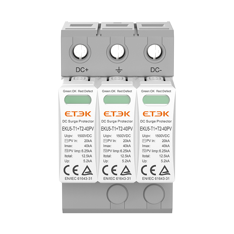 Type 1+2 Combined Protection | 40kA DC SPD | 1500V Solar PV Surge Arrester