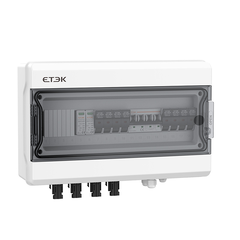 4 Input 1 Output 1000V 4-String PV Combiner Box with MCB Protection for High-Current Applications