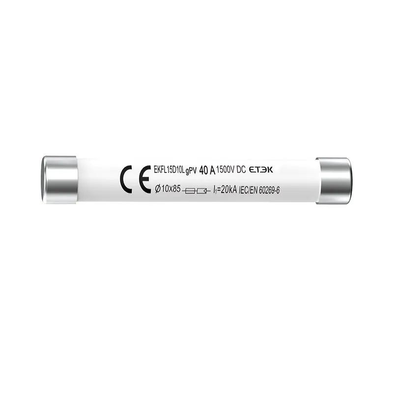 EKFL15D10L Cylindrical Fuse Link 1500V 8 - 35A gPV Fast-Acting Photovoltaic Fuse